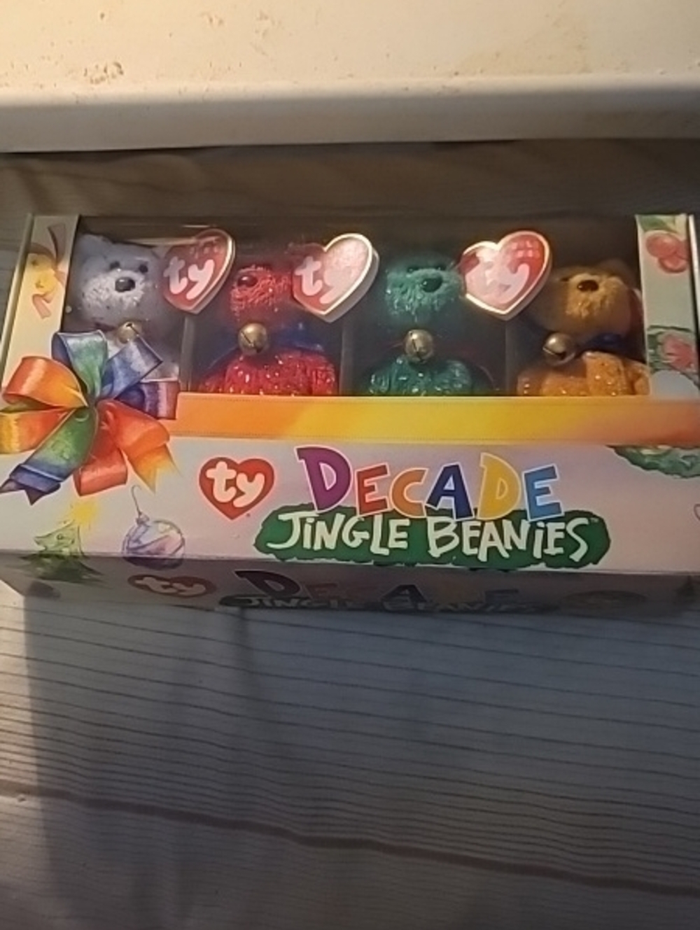 Ty Decade Jingle Beanies Set - Blue, Red, Teal, Gold